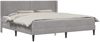 vidaXL Bettgestell mit Matratze Hellgrau 180 x 200 cm Samt 3415247 Bild 2