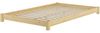 Breites, flaches Futonbett Einzelbett 120x200 Kiefer massiv V-60.51-12Rollrost und Matratze inkl. Bild 2