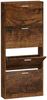 vidaXL Schuhschrank Räuchereiche 59x17x150 cm Holzwerkstoff 342523 Bild 2