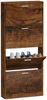 vidaXL Schuhschrank Räuchereiche 59x17x150 cm Holzwerkstoff 342523 Bild 4