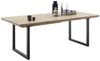 Kulissen-Esstisch >BROOKLYN< in Bianco geölt / Metall - 320x73x100 (BxHxT) Bild 3