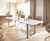 Esstisch Edge 300x100 Keramik Laminam® Statuarietto Weiß Edelstahl Schmal Bild 5