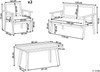 2-Sitzer Sofa mit Sesseln ARENELLA Zertifiziertes Akazienholz Helles Beige Bild 2