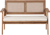 2-Sitzer Sofa mit Sesseln ARENELLA Zertifiziertes Akazienholz Helles Beige Bild 4