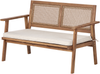 2-Sitzer Sofa mit Sesseln ARENELLA Zertifiziertes Akazienholz Helles Beige Bild 5