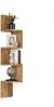 Dmora Regal Pawan, Gestell, Wandregal, Mehrzweckregale, 22x22h117 cm, Eiche Bild 5