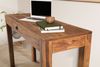 Schreibtisch 118 x 40 x 76 cm Sheesham Massivholz Computertisch mit Schublade, Homeoffice Bürotisch Massiv Schmal Platzsparend, Holztisch Laptoptisch Arbeitszimmer Stauraum Bild 5