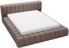 GRAINGOLD Italia Doppelbett 180x200, Polsterbett mit Bettkasten und Lattenrost, Velvet-Stoff, Braun Bild 2