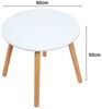 Nosicp Couchtisch, minimalistisch, matte Oberfläche, Massivholz, Weiß, 60 x 60 x 50 cm Bild 2