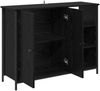 vidaXL Sideboard Schwarz Eichen-Optik 100 x 33 x 75 cm Holzwerkstoff 882827 Bild 5