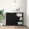 vidaXL Sideboard Schwarz Eichen-Optik 100 x 33 x 75 cm Holzwerkstoff 882827 Bild 4