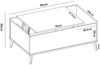 Dmora Alexius Couchtisch, Wohnzimmer-Zeitungsständer mit Ablagefach, niedriger hochklappbarer Couchtisch, 99 x 60 x 41 cm, Anthrazit und Eiche Bild 3