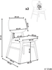 Esszimmerstuhl 2er Set ELAINE Bouclé Dunkelbraun Taupe Bild 2