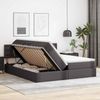 vidaXL Aufbewahrungsbett mit Matratze Grau 200 x 200 cm Kunstleder 3370911 Bild 4