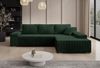 Ecksofa Milo, Sofa mit Schlaffunktion und Bettkasten, Couch L-Form, Sofa Rechts, Cord-Stoff, 273 x 85 x 185 cm, Grün Bild 4