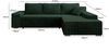Ecksofa Milo, Sofa mit Schlaffunktion und Bettkasten, Couch L-Form, Sofa Rechts, Cord-Stoff, 273 x 85 x 185 cm, Grün Bild 5