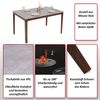 Esszimmertisch HWC-M55, Tisch Esstisch, Massiv-Holz HDF Laminat Melamin 135x80cm, Beton-Optik, braune Beine Bild 2