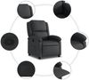 vidaXL Relaxsessel Echtleder Schwarz 3205920 Bild 5