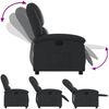 vidaXL Relaxsessel Echtleder Schwarz 3205920 Bild 4