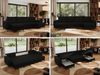 U-förmige Ecksofa, XXL Universalecke mit losen Kissen zum Wohnzimmer, Bettkästen und Schlaffunktion, schwarze Metallbeine - AXEL U - Schwarz Boucle Bild 2