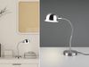 TRIO Leuchten Schreibtischlampe Perry, Ein-/Ausschalter, ohne Leuchtmittel, warmweiß - kaltweiß, Tischleuchte Büro, exkl. 1xE27 10W, flex. verstellbar, Schnurschalter Bild 4