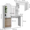 Frisierkommode Jasmin Weiß 123 x 141.2 cm mit Bank Vicco Bild 3