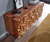 Sideboard 144x72x47 cm Sheesham Massivholz / Metall Anrichte, Kommode mit dre... Bild 5