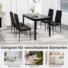 4er Set Gepolsterten Esszimmerstühlen mit Rückenlehne Armlose Küchenstühle Lederstühle Bild 3