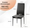 4er Set Gepolsterten Esszimmerstühlen mit Rückenlehne Armlose Küchenstühle Lederstühle Bild 2