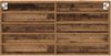 vidaXL Vitrine mit Regal Altholz 100 x 8,5 x 50 cm Holzwerkstoff 862294 Bild 5