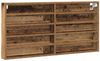 vidaXL Vitrine mit Regal Altholz 100 x 8,5 x 50 cm Holzwerkstoff 862294 Bild 2