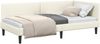 vidaXL Eckbettgestell mit Kopfteil Creme 100 cm x 200 cm Samt 42016243 Bild 2