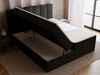 GRAINGOLD Maison Boxspringbett 180x200, Boxspringbett mit zwei Bettkästen, Kopfteil, Velour-Stoff, Dunkelgrau Bild 5