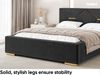 MEBLINI Polsterbett 120x200 ohne Lattenrost ohne Matratze – LIZZY – Schwarz Samt – Doppelbett ohne Bettkasten - Stauraumbett - Kopfteil Bett ohne Stauraum Bild 5