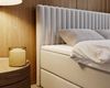 GRAINGOLD Marbella Doppelbett 160x200,Boxspringbett mit Kopfteil und Bettkästen, Velour-Stoff, Hellgrau Bild 5