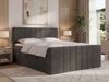 Boxspringbett INERO DUO, Doppelbett mit Multipocket-Matratze H3, Boxspringbett mit Stauraum, gestepptes Kopfteil - 200x200 - Dunkelgrau Velvet - Topper T25 Bild 1