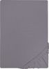 Biberna Jersey-Spannbetttuch, 100 % Baumwolle, Silber, 1x 180x200 cm - 200x200 cm Bild 5