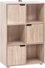 Woltu Bücherregal, 1-tlg, Standregal mit 3 Türen, MDF, 6 Fächer, Anti-Kipp-Vorrichtung Bild 5
