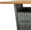 vidaXL Bartisch Grau 60x60x110 cm Poly Rattan und Massivholz Akazie 313464 Bild 5