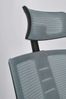 Bürostuhl Manro mit Kopfstütze, Stoff und Netz, modern und ergonomisch, grau, höhenverstellbar Bild 5