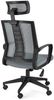 Bürostuhl Manro mit Kopfstütze, Stoff und Netz, modern und ergonomisch, grau, höhenverstellbar Bild 3
