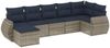 vidaXL 7-teiliges Gartensofa-Set mit Kissen, grau, Polyrattan 3221680 Bild 2