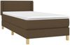 Boxspringbett mit Matratze Stoff Dunkelbraun 80x200 cm, Härtegrad: H2 [3130068] Bild 3