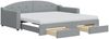 vidaXL Tagesbett Ausziehbar mit Schubladen Hellgrau 100x200 cm Stoff 3197589 Bild 2