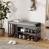 Schuhregal mit Sitzbank, 3 Ablagen, 86 x 30 x 45,4 cm, Grau Bild 3