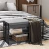 Schuhregal mit Sitzbank, 3 Ablagen, 86 x 30 x 45,4 cm, Grau Bild 2