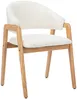 Vente-unique - SOLUNA Stuhl Stoff Weiß - B 53,5 cm x H 82 cm x L 56 cm Bild 4