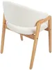 Vente-unique - SOLUNA Stuhl Stoff Weiß - B 53,5 cm x H 82 cm x L 56 cm Bild 5