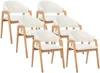 Vente-unique - SOLUNA Stuhl Stoff Weiß - B 53,5 cm x H 82 cm x L 56 cm Bild 2