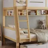 Etagenbett mit 2 Liegeflächen, Lattenrost, Regal und Schubladen, 90x200cm/120x200cm, Kinderbett mit Rausfallschutz, Kiefer Bild 5